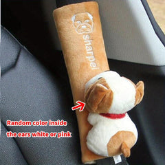 Car Seat Belt Cover Warm Flannel Shoulder Pad Pink