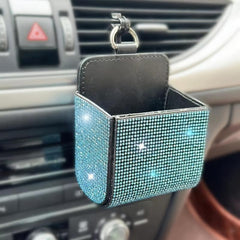 Car Air Vent Phone Holder Pouch Bling Organizer Bag Box