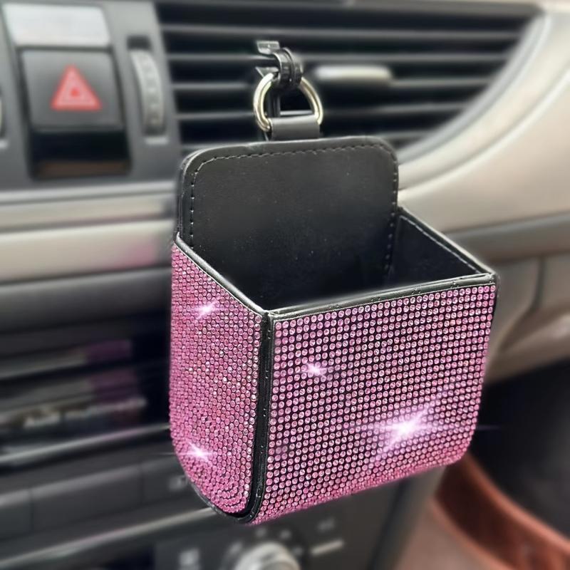 Car Air Vent Phone Holder Pouch Bling Organizer Bag Box