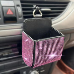 Car Air Vent Phone Holder Pouch Bling Organizer Bag Box