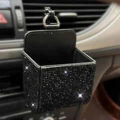 Car Air Vent Phone Holder Pouch Bling Organizer Bag Box