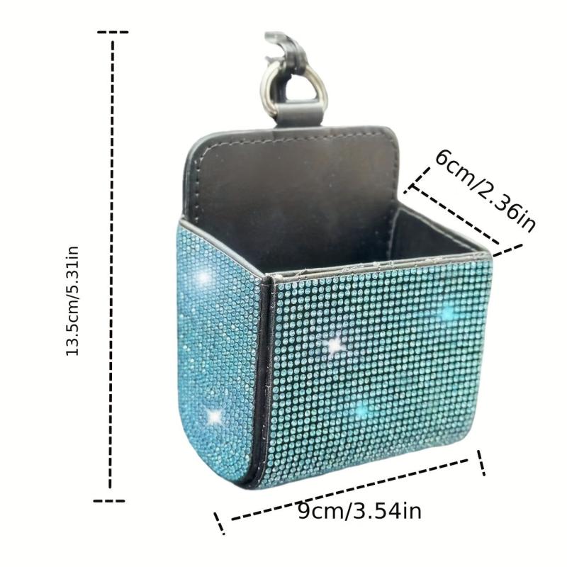 Car Air Vent Phone Holder Pouch Bling Organizer Bag Box