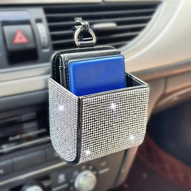 Car Air Vent Phone Holder Pouch Bling Organizer Bag Box