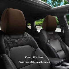 Car Seat Headrest Elastic Cover Dustproof Anti Fouling SUV Train Computer Seat