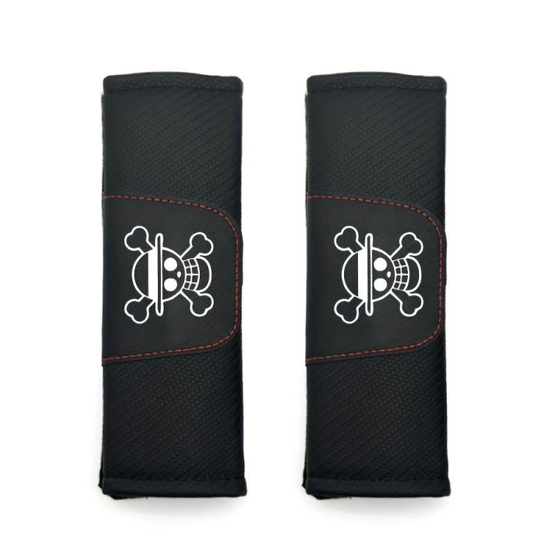 2pcs Anime Flag Seat Belt Pad Shoulder Strap Cover Car Accessories
