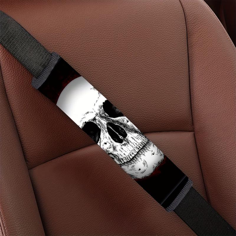 Skull Print Car Safety Belt Shoulder Cover Protector for Car SUV Truck