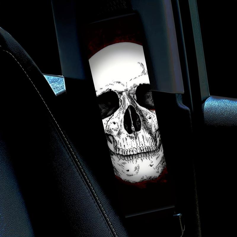 Skull Print Car Safety Belt Shoulder Cover Protector for Car SUV Truck