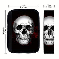 Skull Print Car Safety Belt Shoulder Cover Protector for Car SUV Truck