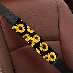 Sunflower Print Car Seat Belt Cover Soft Shoulder Pad Safety Protector
