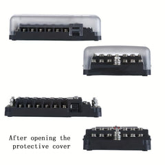 Universal 12-Way Car Fuse Box with LED Indicator
