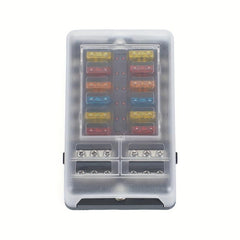 Universal 12-Way Car Fuse Box with LED Indicator