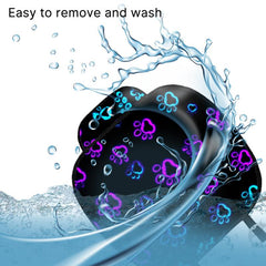 Fluorescent Dog Paw Print Car Seat Cushion - Breathable & Stain Resistant