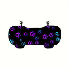 Fluorescent Dog Paw Print Car Seat Cushion - Breathable & Stain Resistant