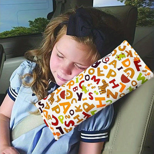 Kids Car Safety Seat Belt Shoulder Covers - Non Slip Breathable - Four Seasons