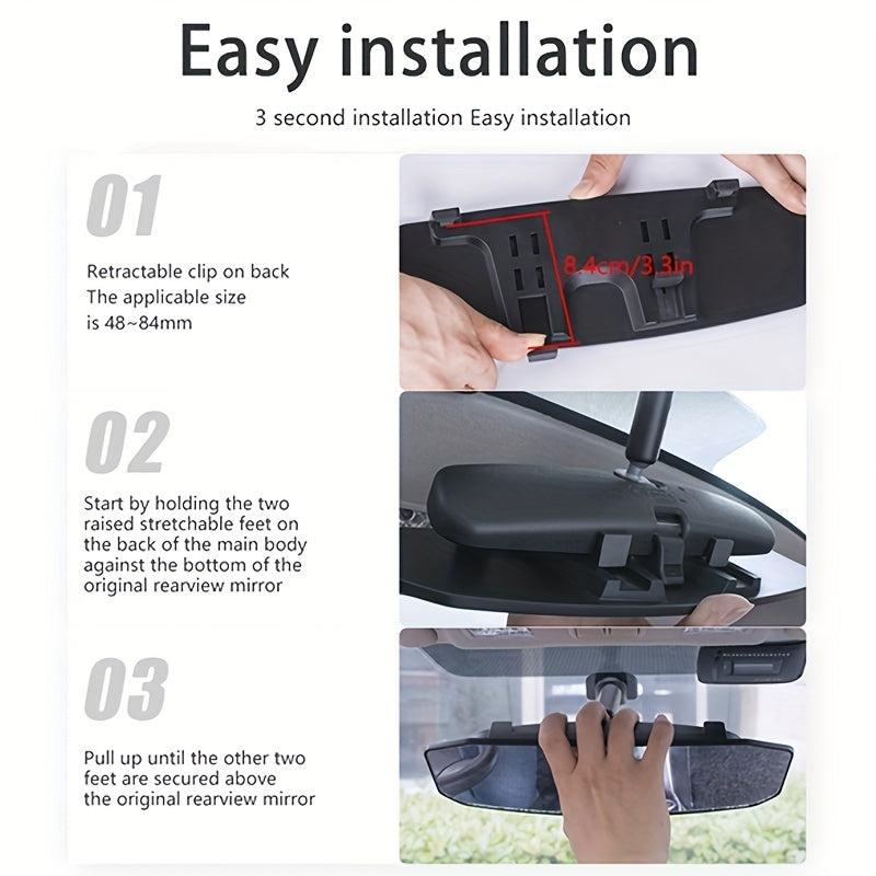Wide Field Automotive Reversing Mirror for Cars SUVs Trucks and Van