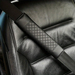 Universal Car Safety Seat Belt Faux Leather Shoulder Pad Cushion Cover