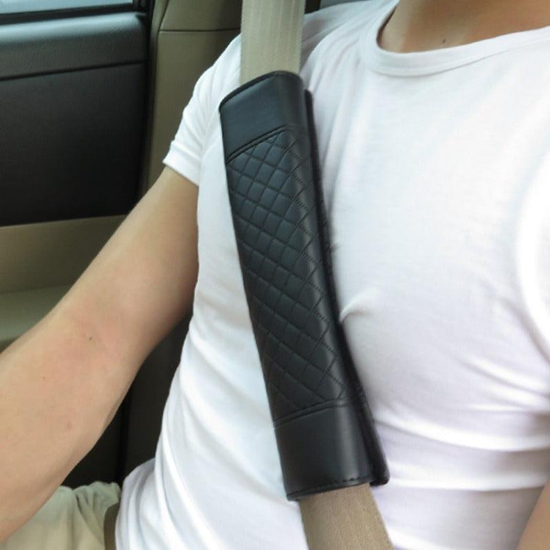 Universal Car Safety Seat Belt Faux Leather Shoulder Pad Cushion Cover