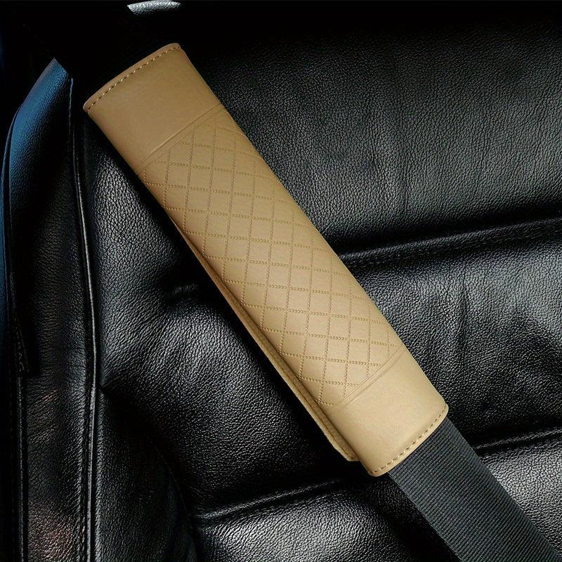 Universal Car Safety Seat Belt Faux Leather Shoulder Pad Cushion Cover