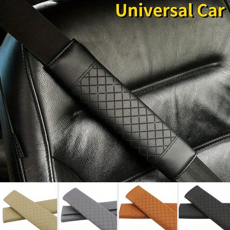 Universal Car Safety Seat Belt Faux Leather Shoulder Pad Cushion Cover