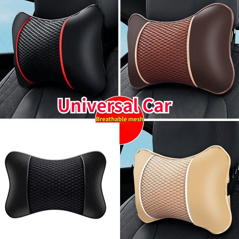 Universal Car Neck Pillows PU Leather Pack Headrest - Soft & Comfortable