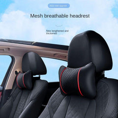 Universal Car Neck Pillows PU Leather Pack Headrest - Soft & Comfortable