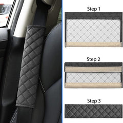 2pcs Car Seat Belt Shoulder Protector Soft Extended Fixer Cover Car Interior
