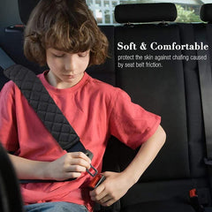 2pcs Car Seat Belt Shoulder Protector Soft Extended Fixer Cover Car Interior