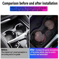 Diamond Inlaid Car Cup Pad Silicone Anti Slip Insulation Car Full Artificial Dia