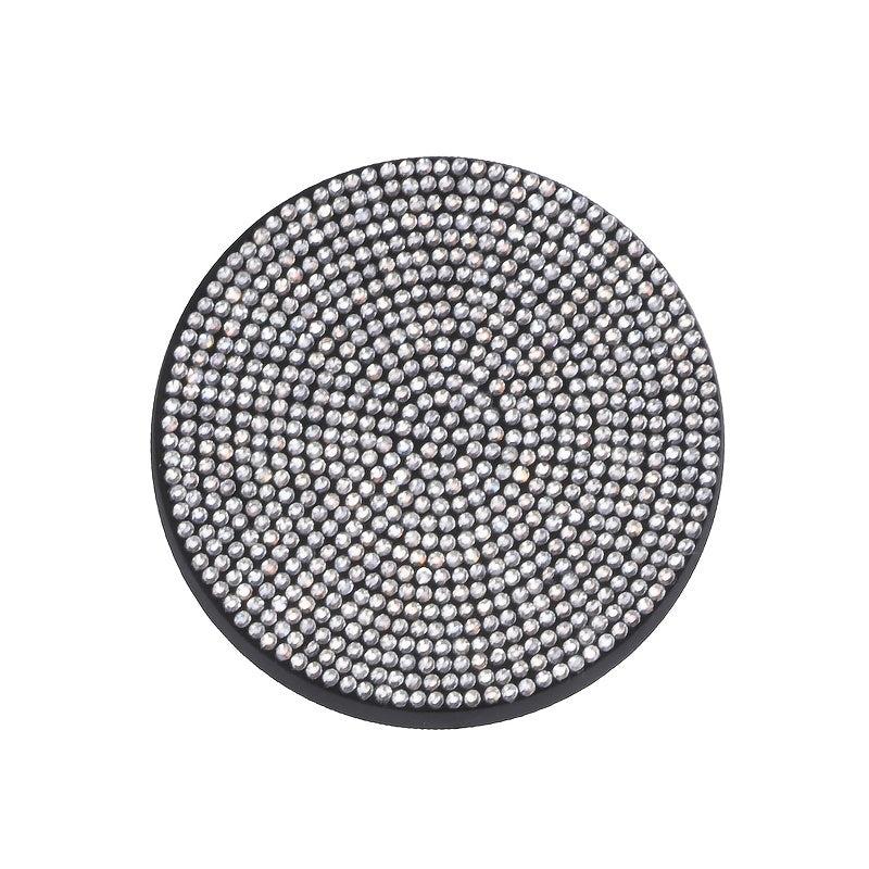 Diamond Inlaid Car Cup Pad Silicone Anti Slip Insulation Car Full Artificial Dia