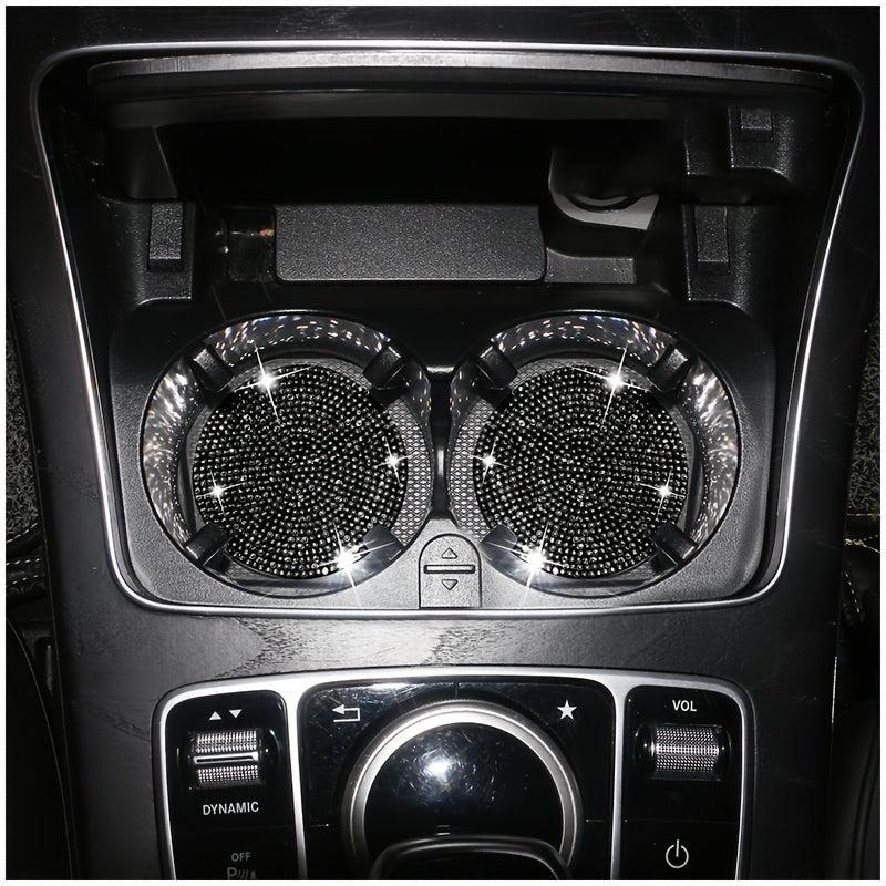 Diamond Inlaid Car Cup Pad Silicone Anti Slip Insulation Car Full Artificial Dia
