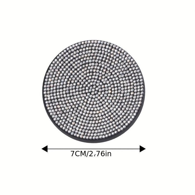 Diamond Inlaid Car Cup Pad Silicone Anti Slip Insulation Car Full Artificial Dia