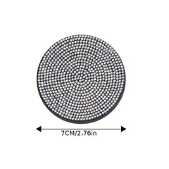 Diamond Inlaid Car Cup Pad Silicone Anti Slip Insulation Car Full Artificial Dia
