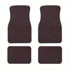 2pcs Waterproof Car Floor Mats Front & Rear Leather Carpet