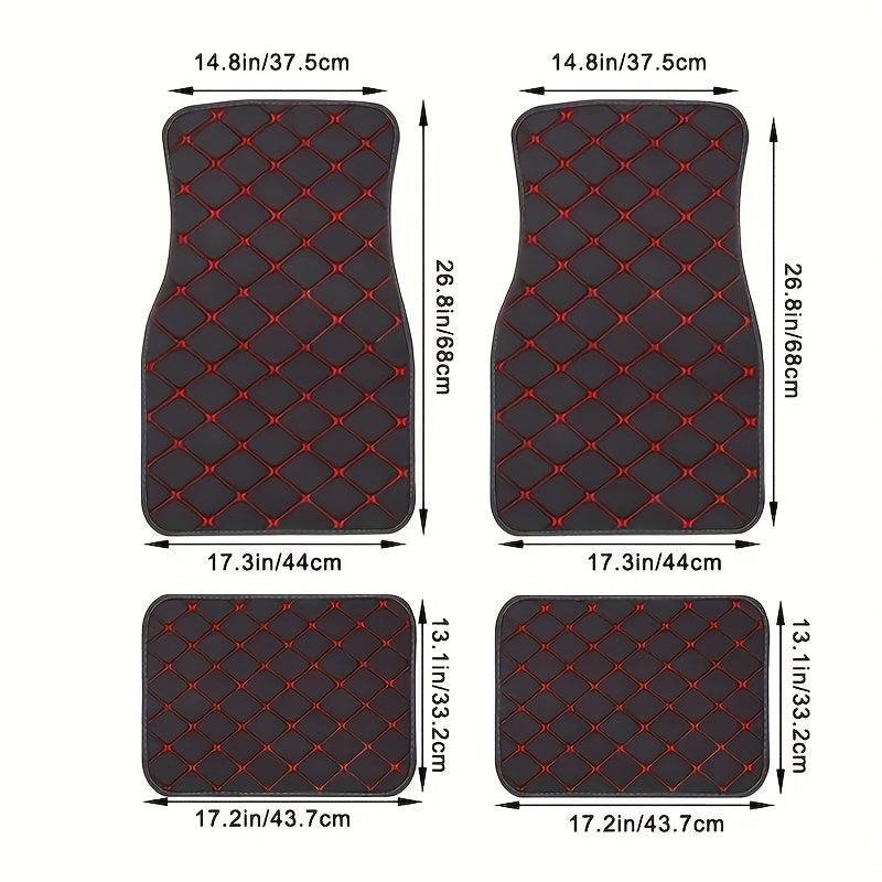 2pcs Waterproof Car Floor Mats Front & Rear Leather Carpet
