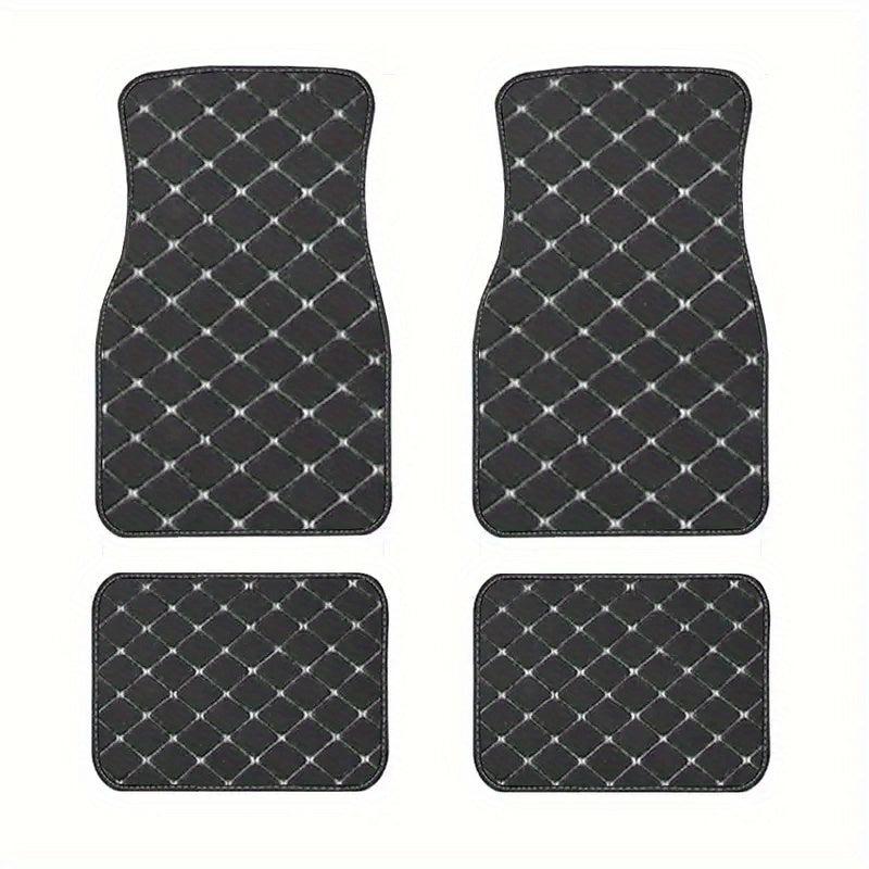 2pcs Waterproof Car Floor Mats Front & Rear Leather Carpet