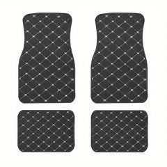 2pcs Waterproof Car Floor Mats Front & Rear Leather Carpet