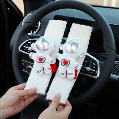 Cartoon Plush Car Seat Belt Shoulder Cover Anti-sling Car Interior Supplies
