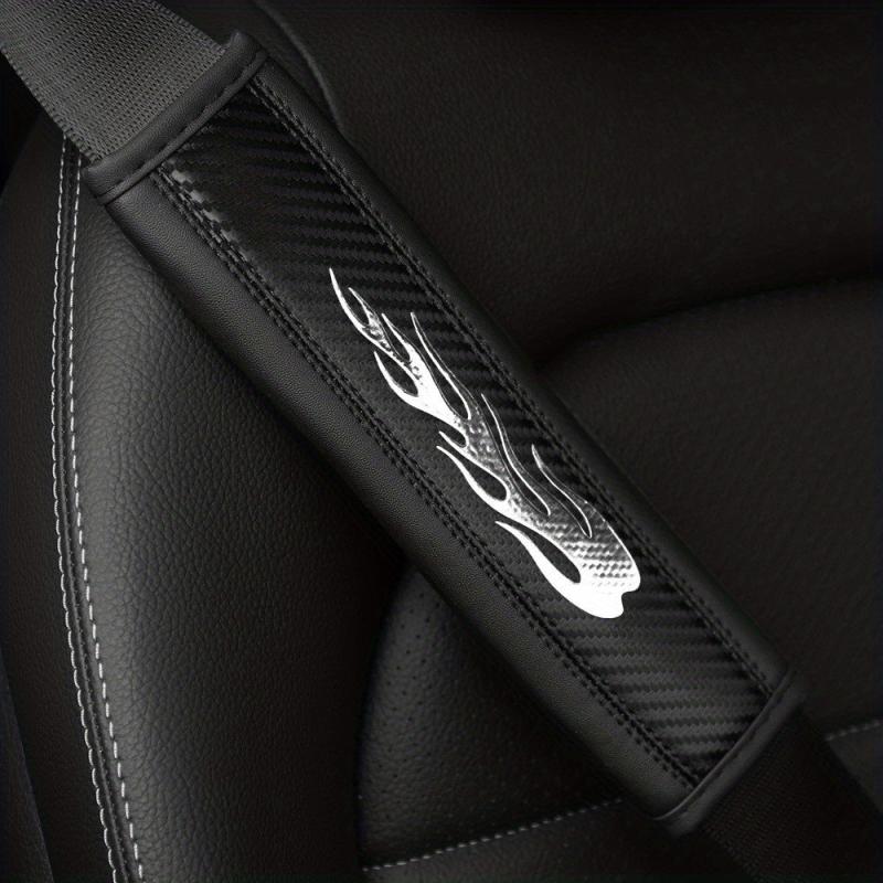 Carbon Fiber Leather Flame Car Seat Belt Shoulder Protector Cover