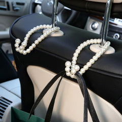 Invisible Car Headrest Hook Stainless Steel Pearl Car Seat Back Hook