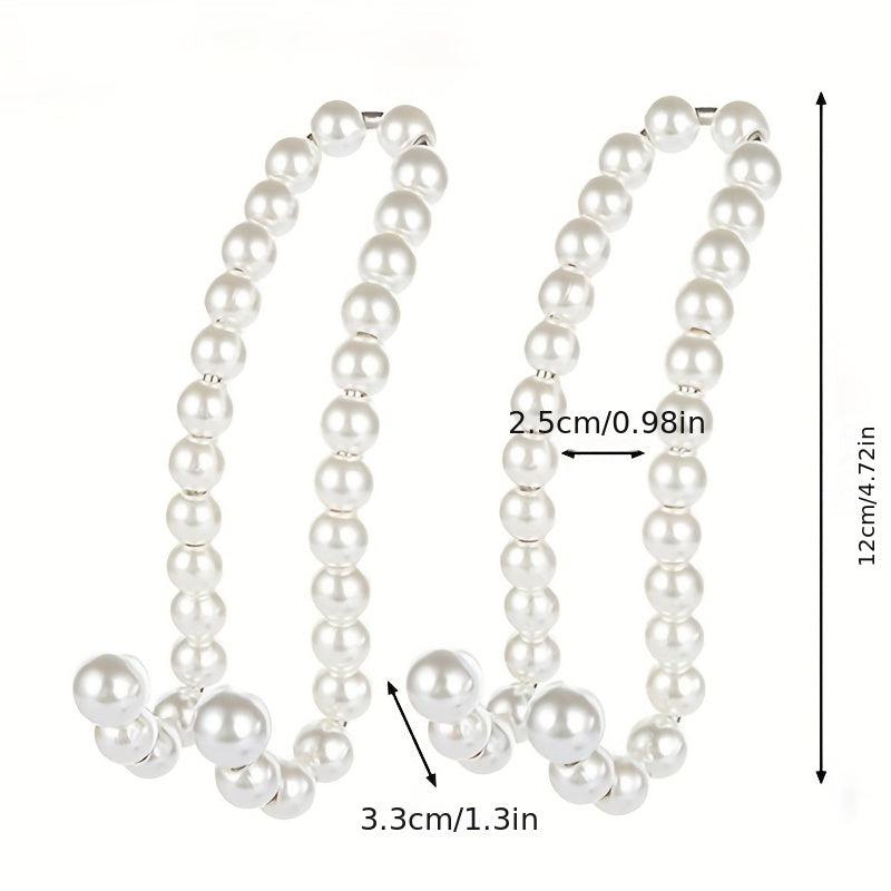 Invisible Car Headrest Hook Stainless Steel Pearl Car Seat Back Hook