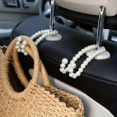 Invisible Car Headrest Hook Stainless Steel Pearl Car Seat Back Hook