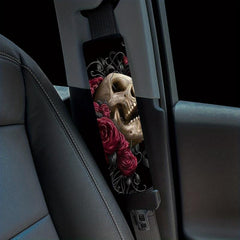 Rose Skull Print Car Shoulder Cover