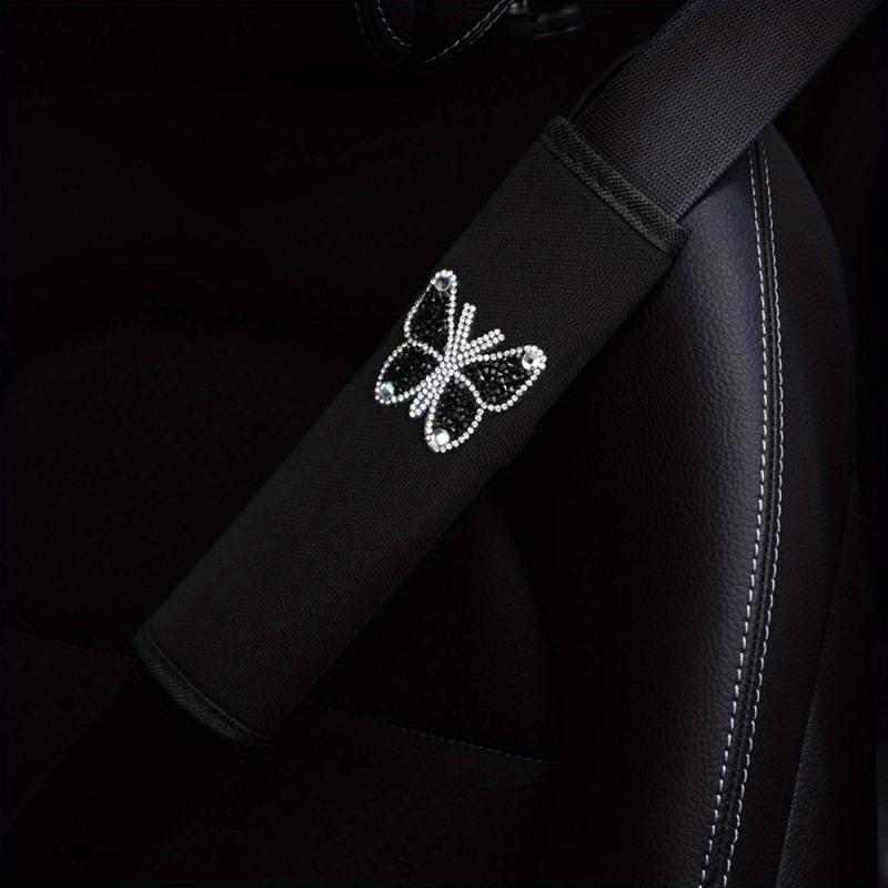 Diamond Butterfly Car Seat Belt Shoulder Cover - Safety & Style