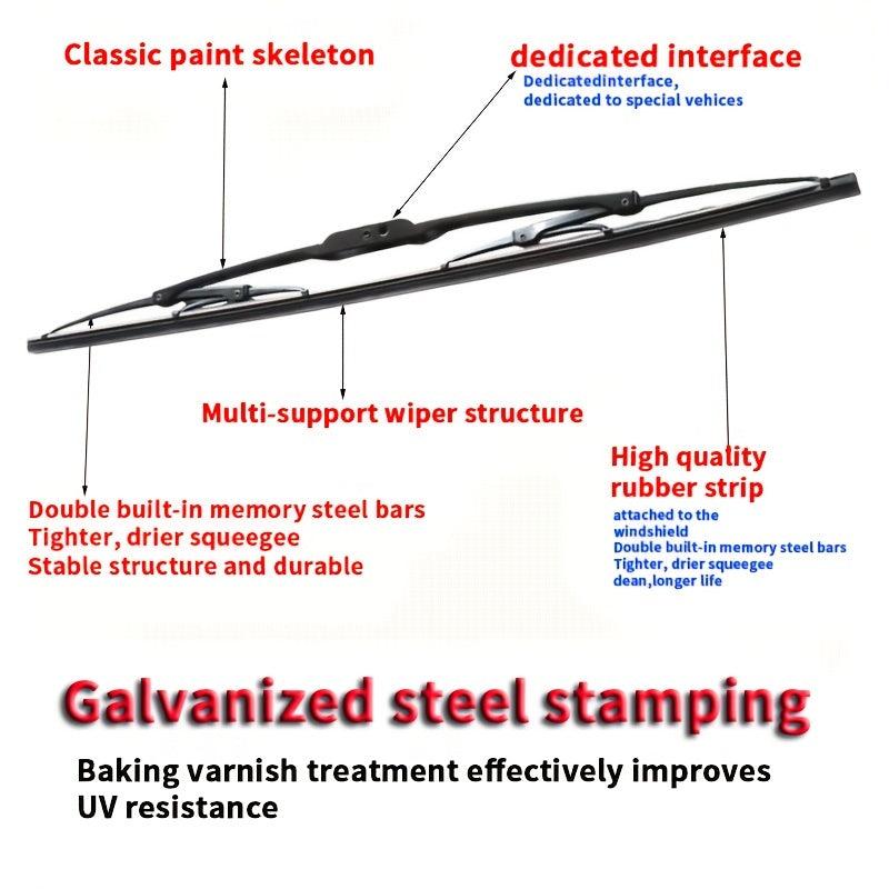 Upgrade Your Car's Wiper Blades - Universal U Hook Blades, 1 Piece