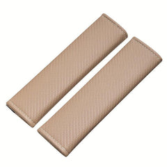 2pcs Carbon Fiber Seat Belt Covers Adults Kids PU Leather Shoulder Pad