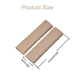 2pcs Carbon Fiber Seat Belt Covers Adults Kids PU Leather Shoulder Pad