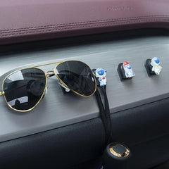 5pcs Astronaut Air Conditioner Outlet Clip Car Sticky Hooks