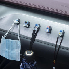 5pcs Astronaut Air Conditioner Outlet Clip Car Sticky Hooks