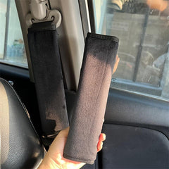 2pcs Car Safety Shoulder Protection Plush Seat Belt Interior Accessories