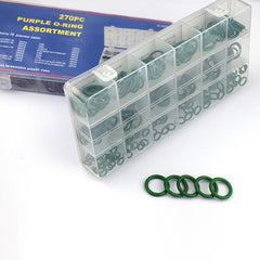 270 Pcs O Ring Assortment Kit Green Seal Rings Set